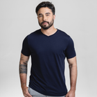 Camiseta Pima Premium Gola-V - Marinho
